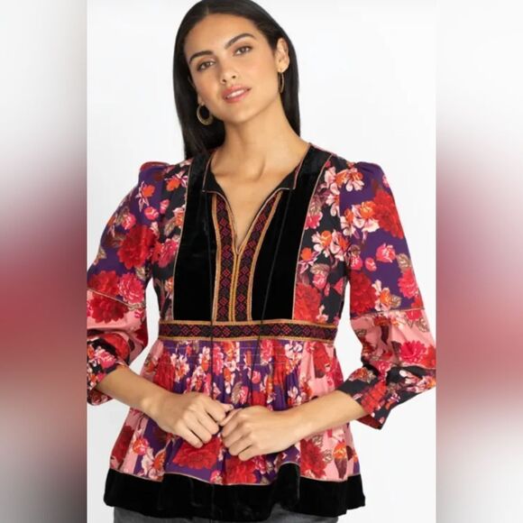 Johnny Was Kimmy Peasant Blouse Size L - Picture 16 of 16